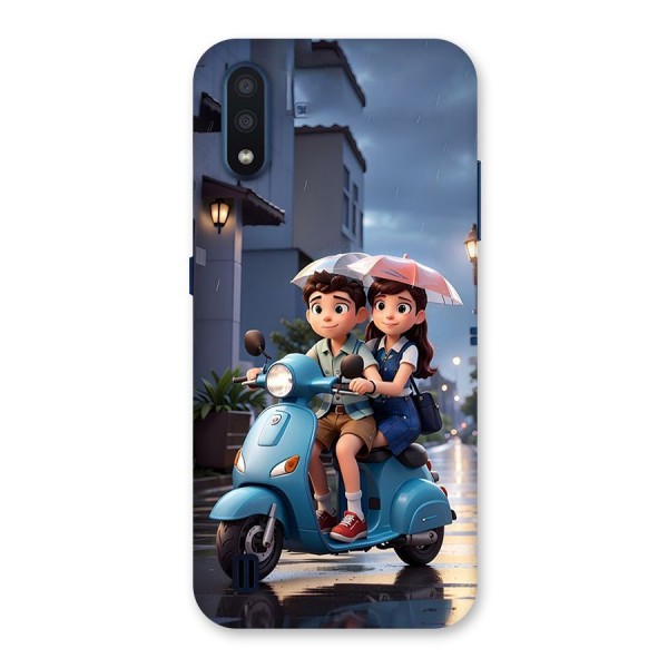 Cute Teen Scooter Back Case for Galaxy M01