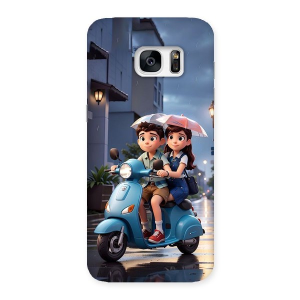 Cute Teen Scooter Back Case for Galaxy S7 Edge