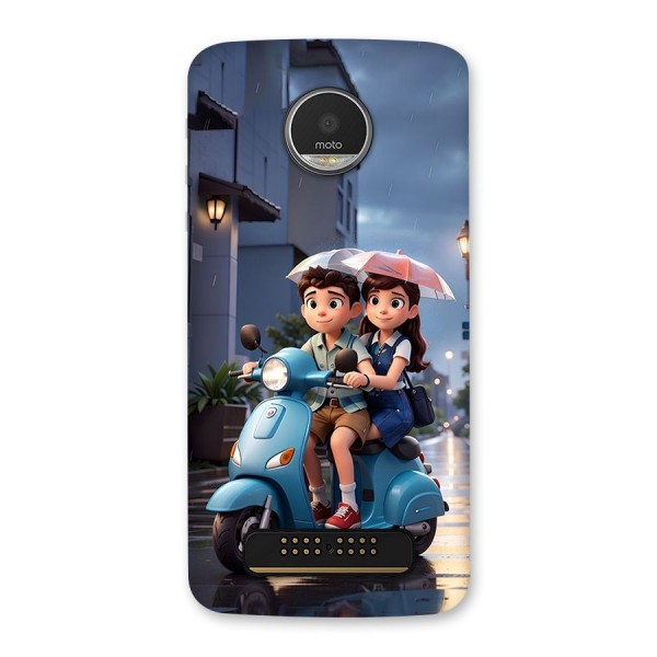 Cute Teen Scooter Back Case for Moto Z Play