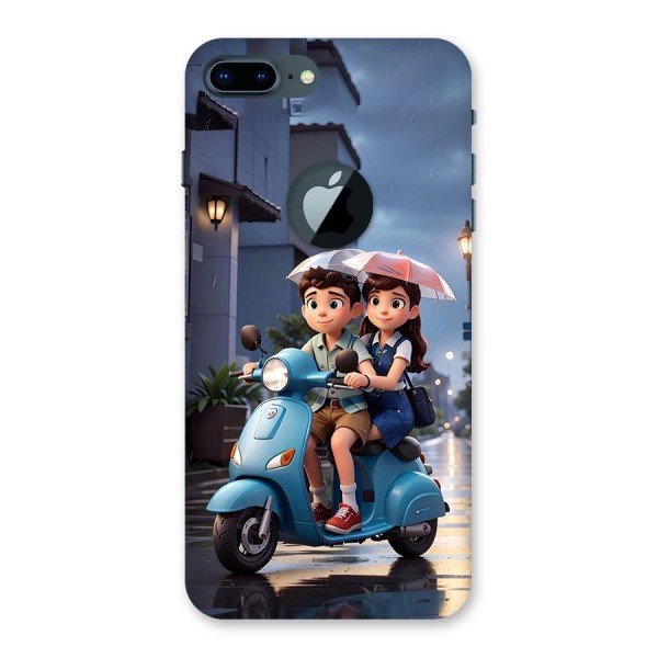 Cute Teen Scooter Back Case for iPhone 7 Plus Logo Cut