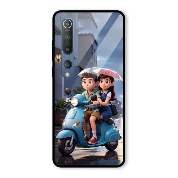 Cute Teen Scooter Glass Back Case for Mi 10