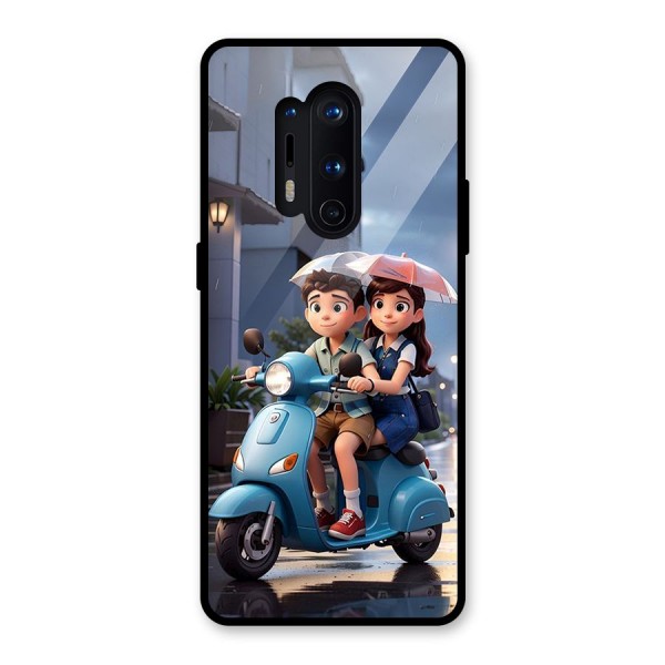Cute Teen Scooter Glass Back Case for OnePlus 8 Pro