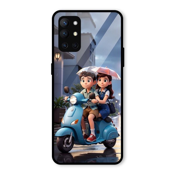 Cute Teen Scooter Glass Back Case for OnePlus 9R
