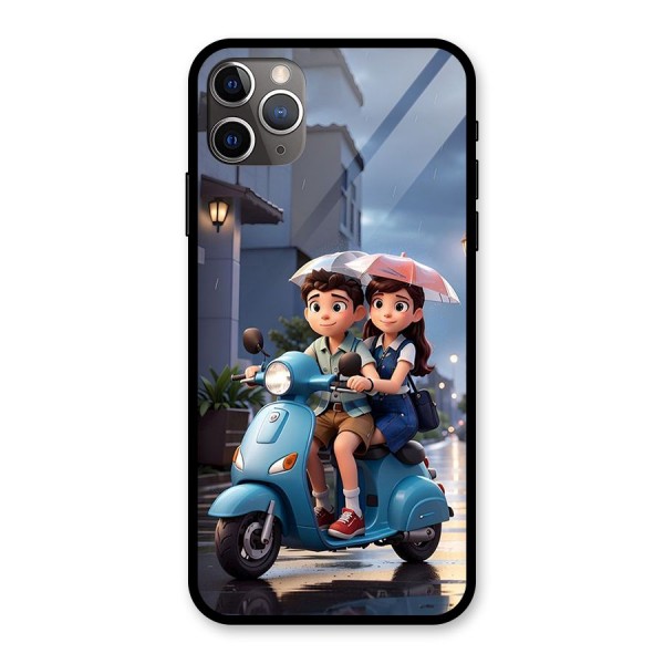 Cute Teen Scooter Glass Back Case for iPhone 11 Pro Max