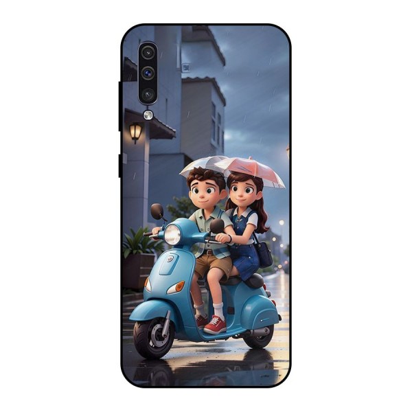 Cute Teen Scooter Metal Back Case for Galaxy A30s