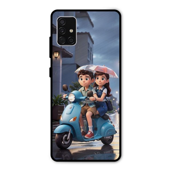 Cute Teen Scooter Metal Back Case for Galaxy A51