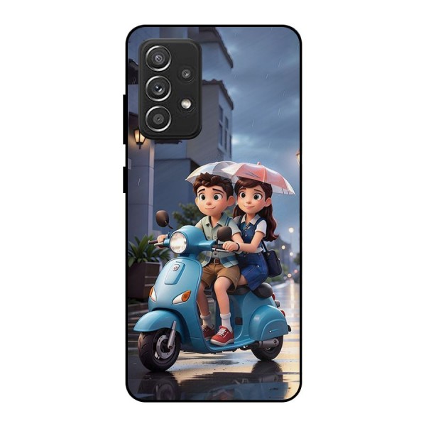 Cute Teen Scooter Metal Back Case for Galaxy A52