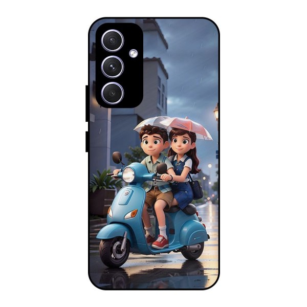 Cute Teen Scooter Metal Back Case for Galaxy A54