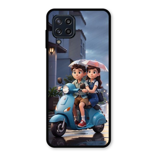 Cute Teen Scooter Metal Back Case for Galaxy M32