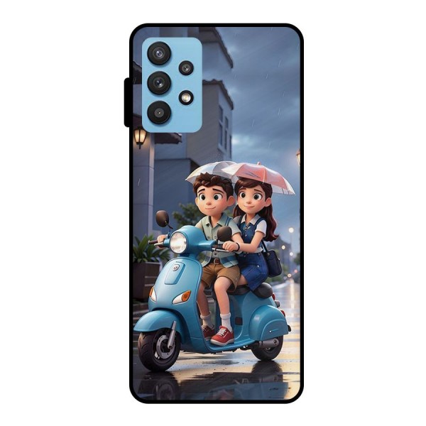 Cute Teen Scooter Metal Back Case for Galaxy M32 5G