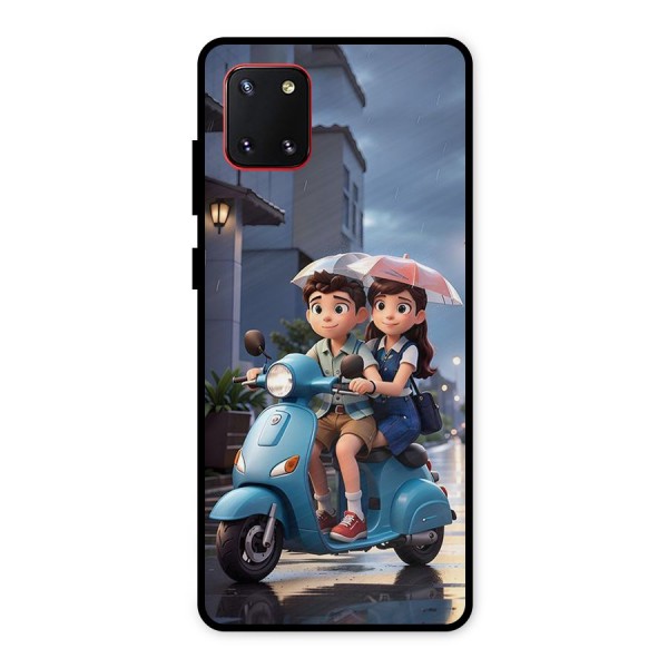 Cute Teen Scooter Metal Back Case for Galaxy Note 10 Lite