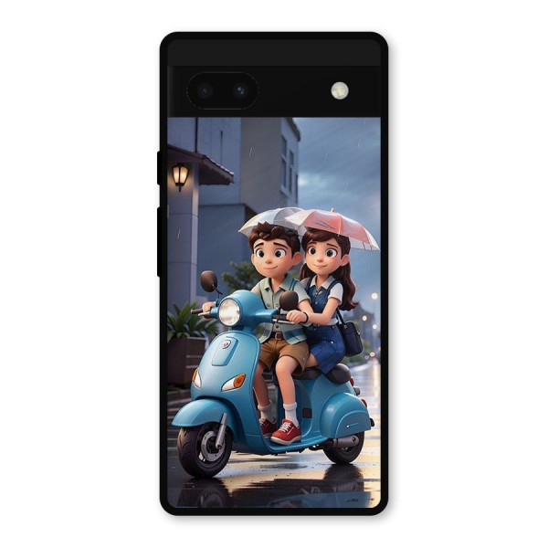 Cute Teen Scooter Metal Back Case for Google Pixel 6a