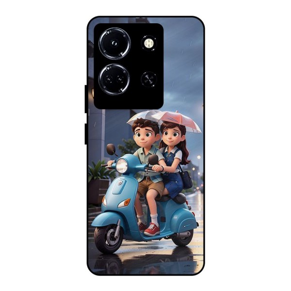 Cute Teen Scooter Metal Back Case for Infinix Note 30 5G