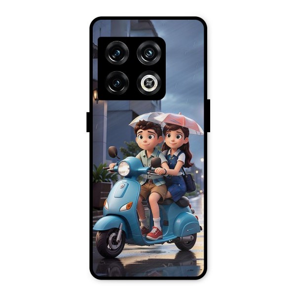 Cute Teen Scooter Metal Back Case for OnePlus 10 Pro 5G