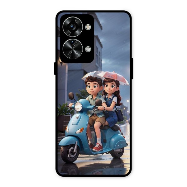 Cute Teen Scooter Metal Back Case for OnePlus Nord 2T