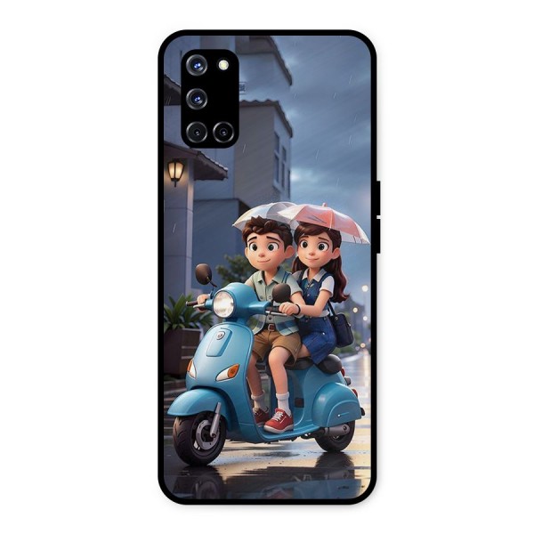 Cute Teen Scooter Metal Back Case for Oppo A52