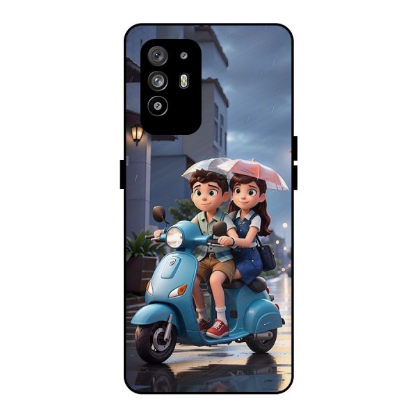 Cute Teen Scooter Metal Back Case for Oppo F19 Pro Plus 5G