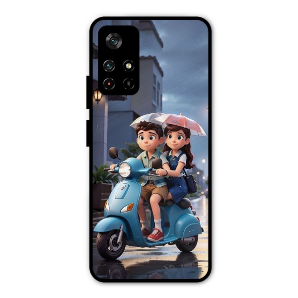 Cute Teen Scooter Metal Back Case for Poco M4 Pro 5G
