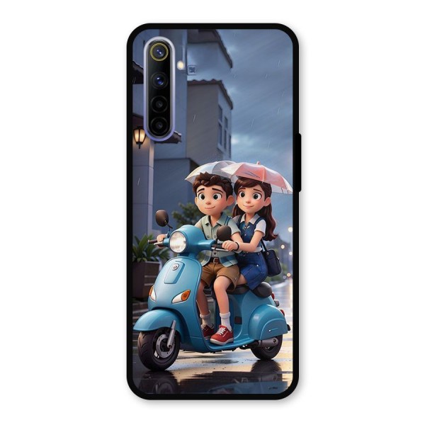 Cute Teen Scooter Metal Back Case for Realme 6i