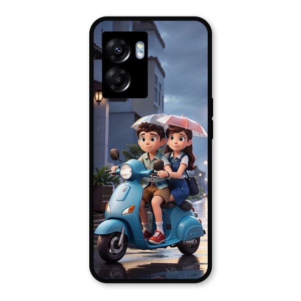 Cute Teen Scooter Metal Back Case for Realme Narzo 50 5G