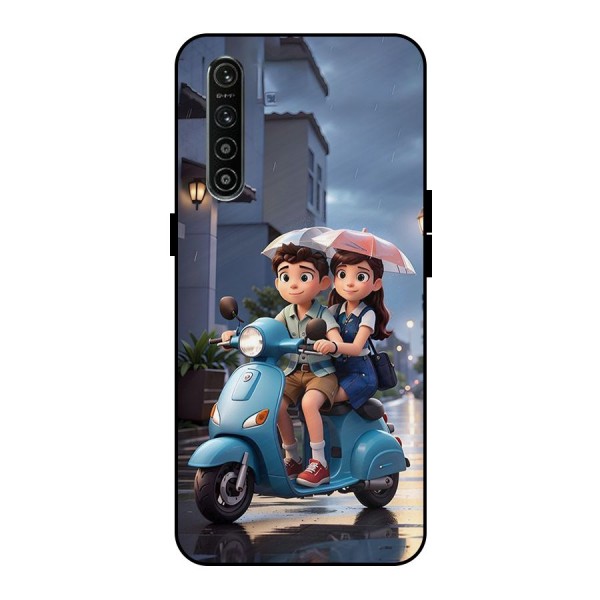 Cute Teen Scooter Metal Back Case for Realme XT