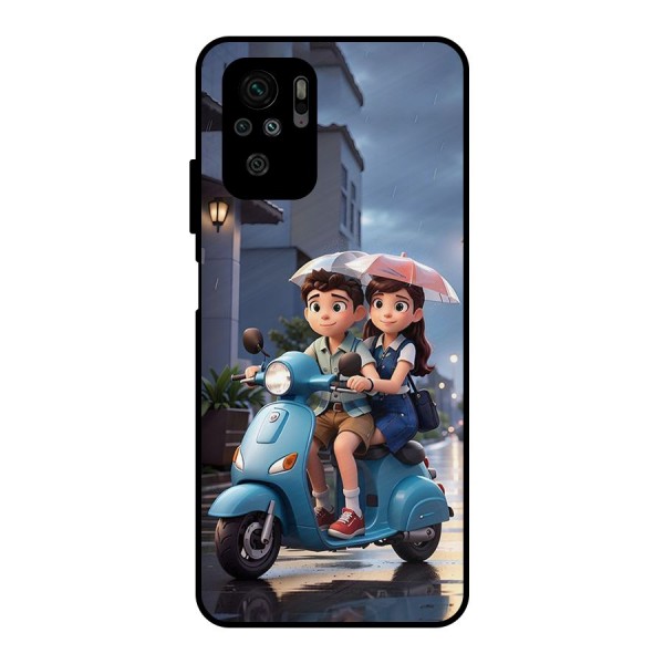 Cute Teen Scooter Metal Back Case for Redmi Note 10