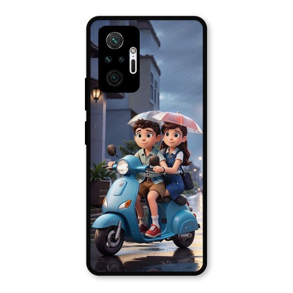 Cute Teen Scooter Metal Back Case for Redmi Note 10 Pro