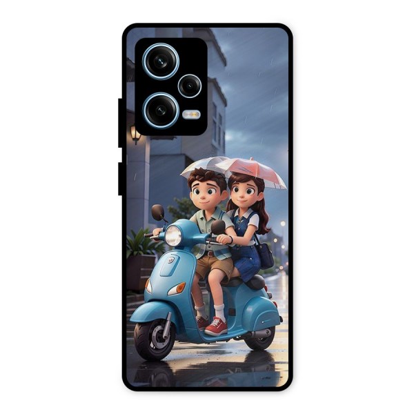 Cute Teen Scooter Metal Back Case for Redmi Note 12 Pro