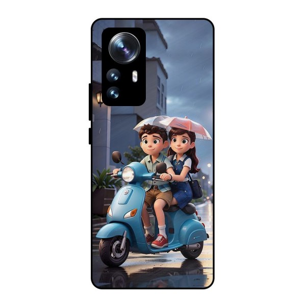 Cute Teen Scooter Metal Back Case for Xiaomi 12 Pro