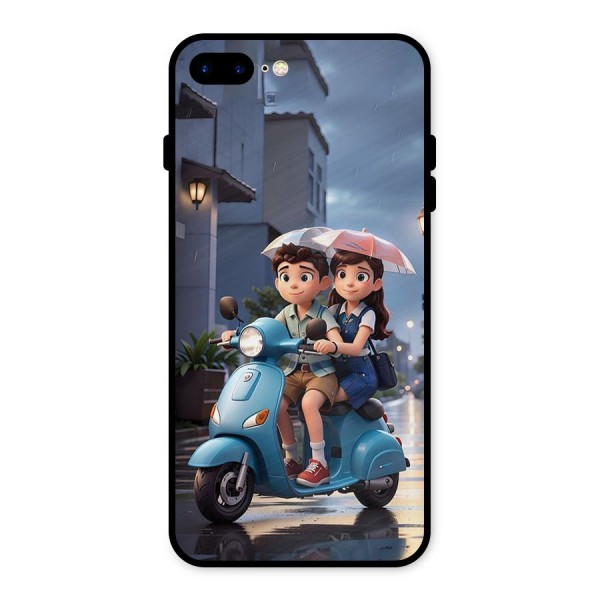 Cute Teen Scooter Metal Back Case for iPhone 8 Plus