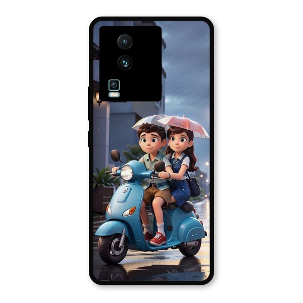 Cute Teen Scooter Metal Back Case for iQOO Neo 7 Pro