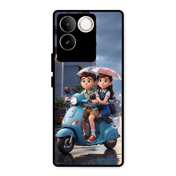 Cute Teen Scooter Metal Back Case for iQOO Z7 Pro