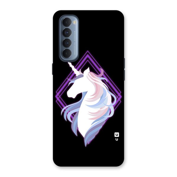 Cute Unicorn Illustration Back Case for Reno4 Pro