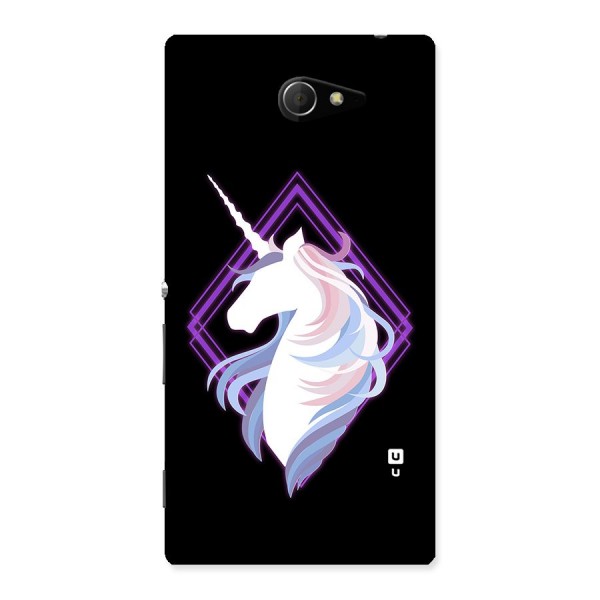 Cute Unicorn Illustration Back Case for Sony Xperia M2