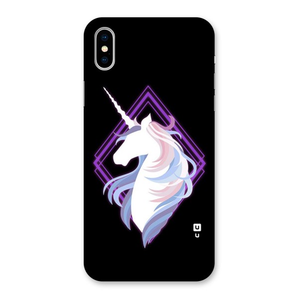Cute Unicorn Illustration Back Case for iPhone XS