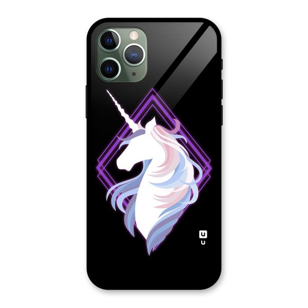 Cute Unicorn Illustration Glass Back Case for iPhone 11 Pro