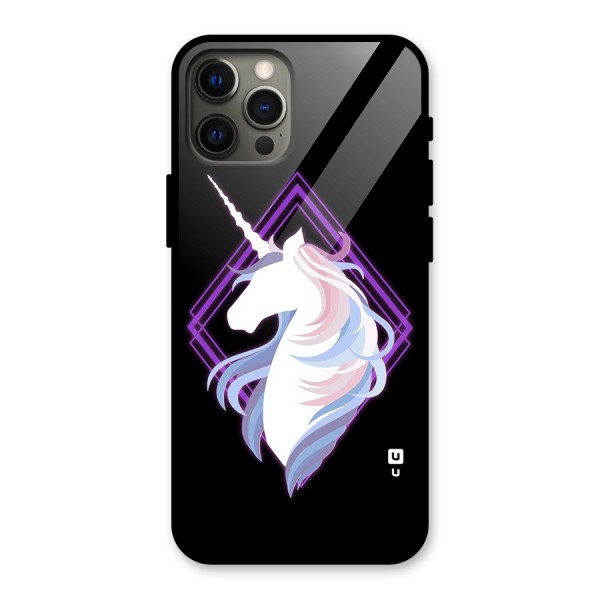 Cute Unicorn Illustration Glass Back Case for iPhone 12 Pro Max