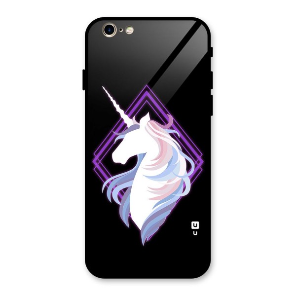 Cute Unicorn Illustration Glass Back Case for iPhone 6 6S