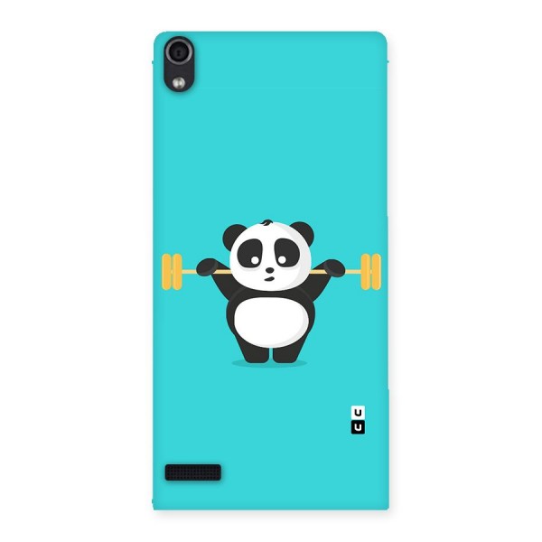 Cute Weightlifting Panda Back Case for Ascend P6
