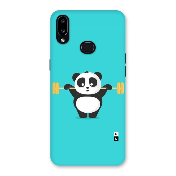 Cute Weightlifting Panda Back Case for Galaxy A10s