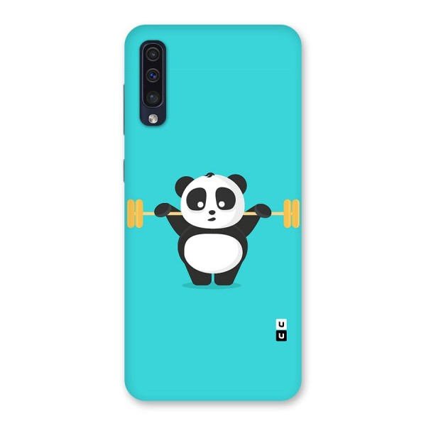 Cute Weightlifting Panda Back Case for Galaxy A50