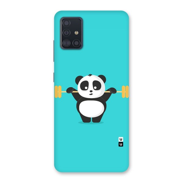 Cute Weightlifting Panda Back Case for Galaxy A51