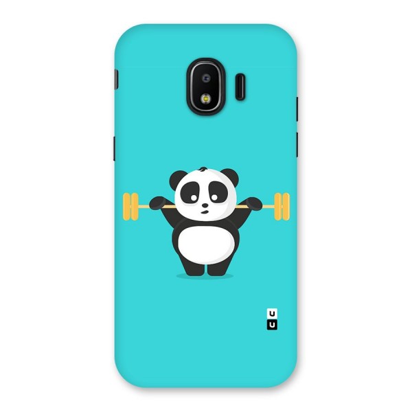 Cute Weightlifting Panda Back Case for Galaxy J2 Pro 2018