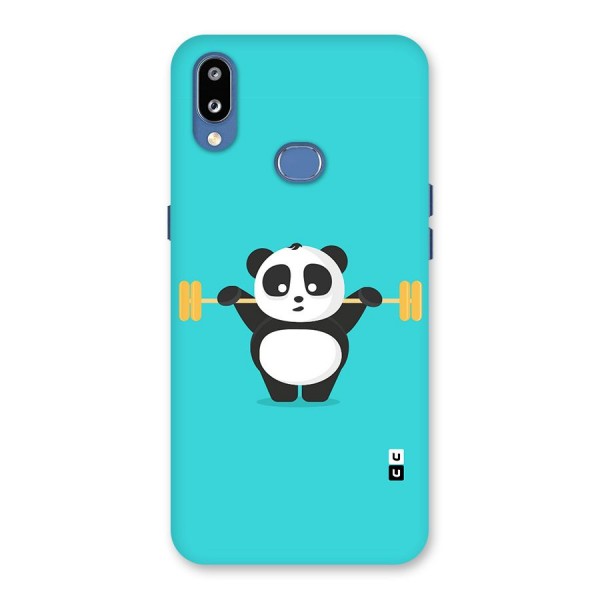 Cute Weightlifting Panda Back Case for Galaxy M01s