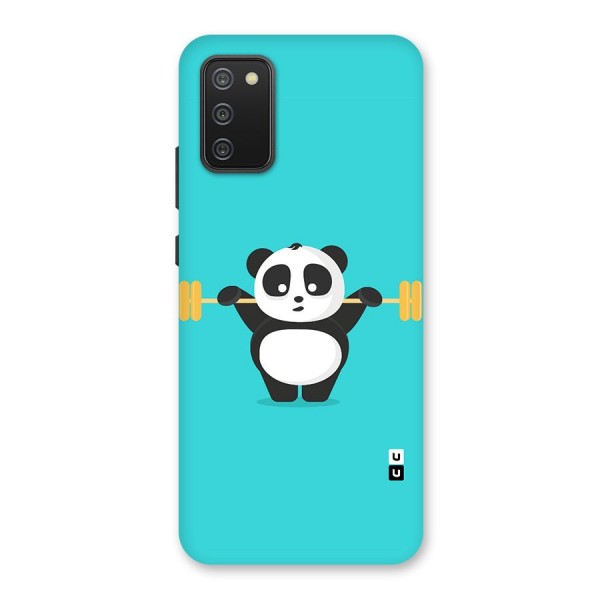 Cute Weightlifting Panda Back Case for Galaxy M02s
