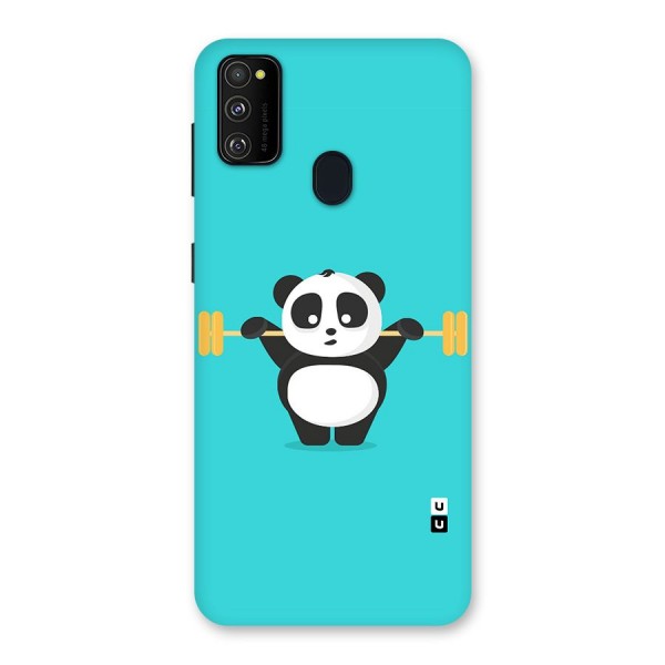 Cute Weightlifting Panda Back Case for Galaxy M21