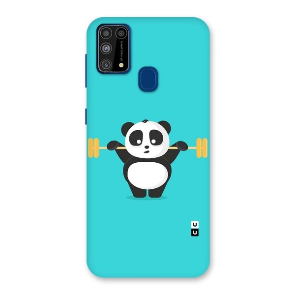 Cute Weightlifting Panda Back Case for Galaxy M31