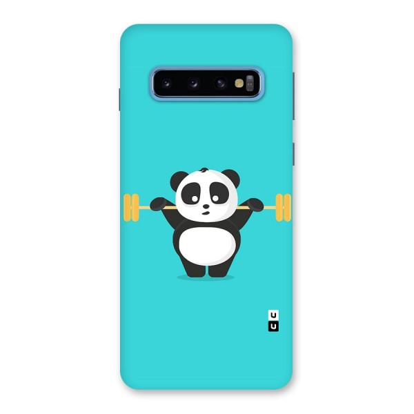 Cute Weightlifting Panda Back Case for Galaxy S10