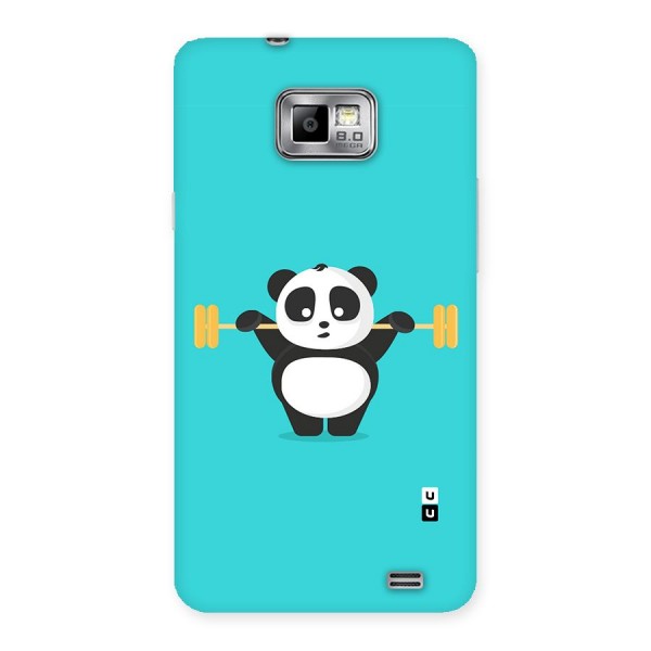Cute Weightlifting Panda Back Case for Galaxy S2