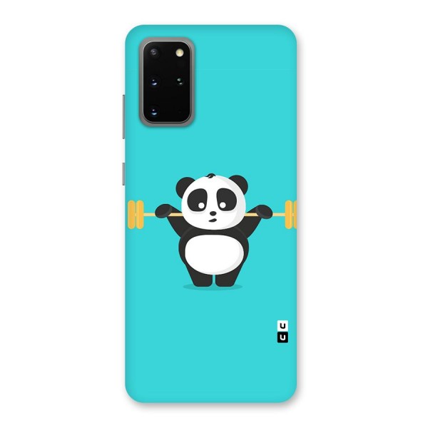 Cute Weightlifting Panda Back Case for Galaxy S20 Plus
